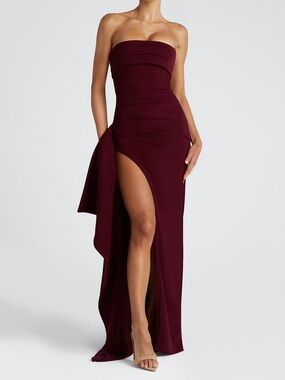 Babyboo Strapless Burgundy - ZAFIRA MAXI DRESS - CHERRY LACQUER